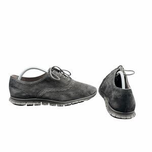 Cole Haan Zerogrand Wingtip Oxford Black Suede Sneakers Women’s 9B
